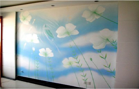 淅川画墙绘怎么画好白云的蓬松感？