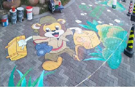 淅川夏季画地面彩绘会遇到的问题