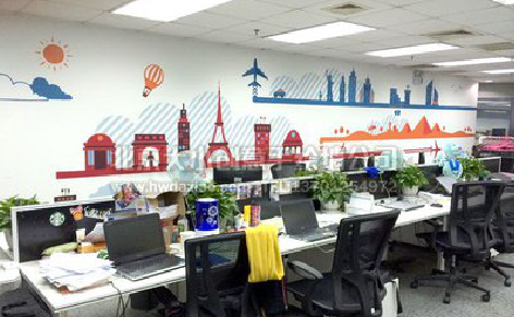 淅川教你设计办公室墙绘的方法。