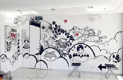 淅川手绘墙并非传统涂鸦。